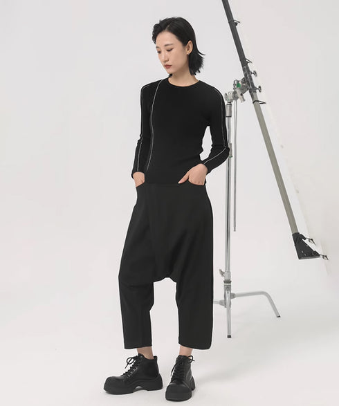 Cropped Harem Pants